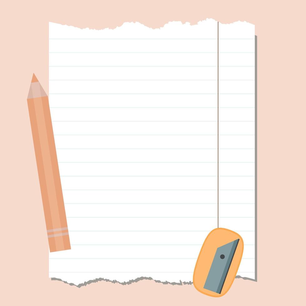 paper and pencil vector