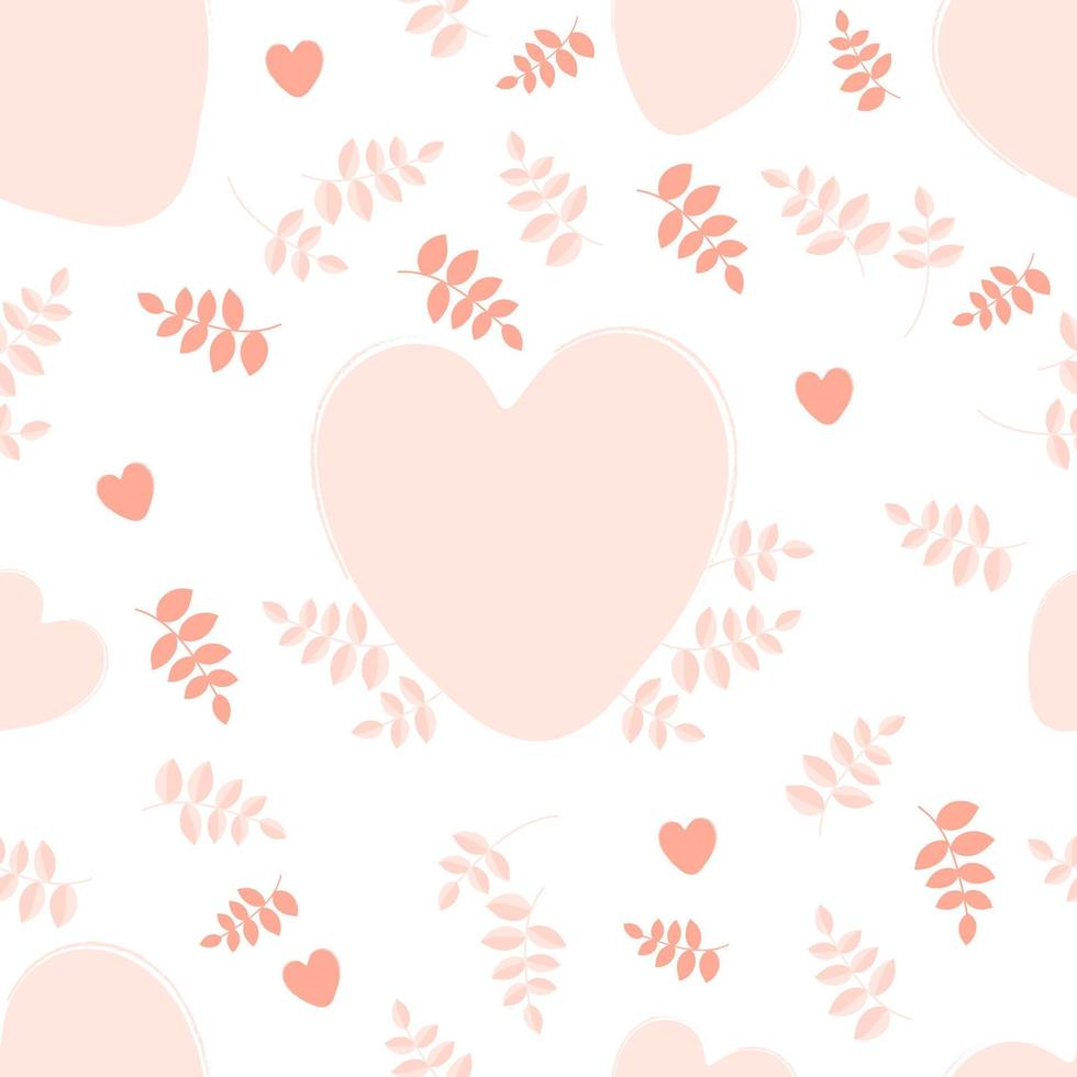 Romantic seamless pattern with hearts vector