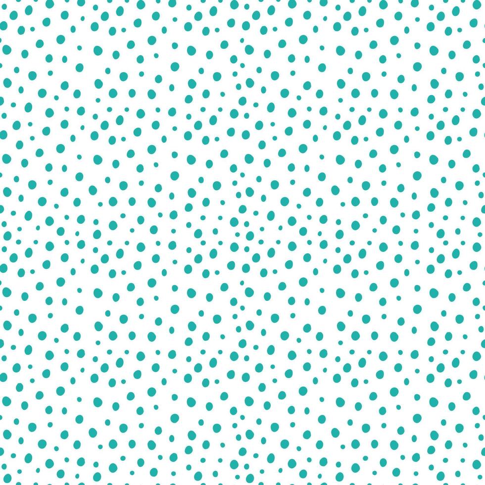 Vector seamless random small blue polka dot pattern. Irregular chaotic points. Simple modern decorative hand drawn print for design, textile, wrapping paper, scrapbooking.