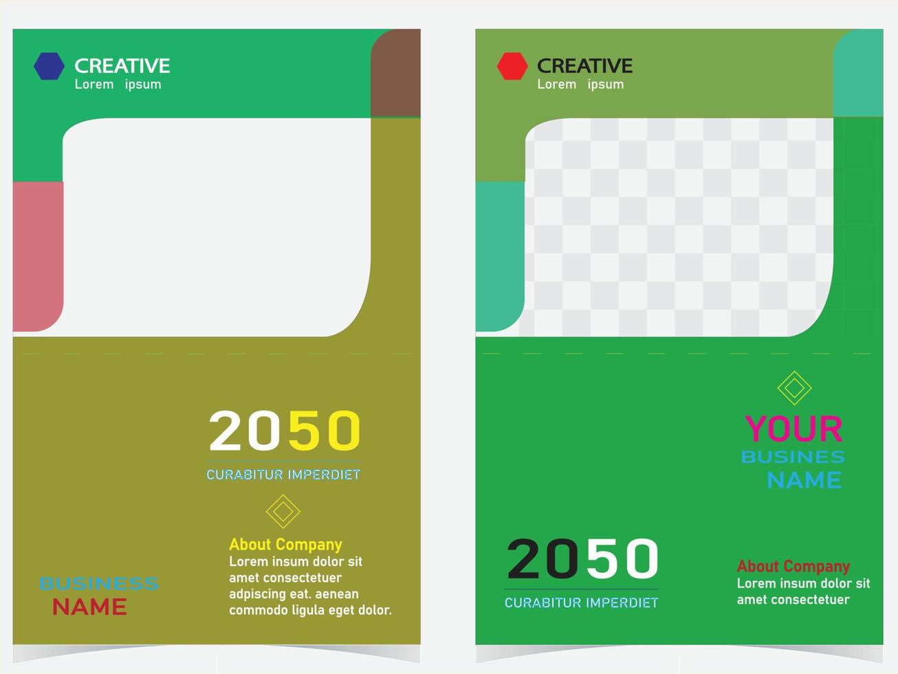 corporate modern Business book cover Design template in a4. vector
