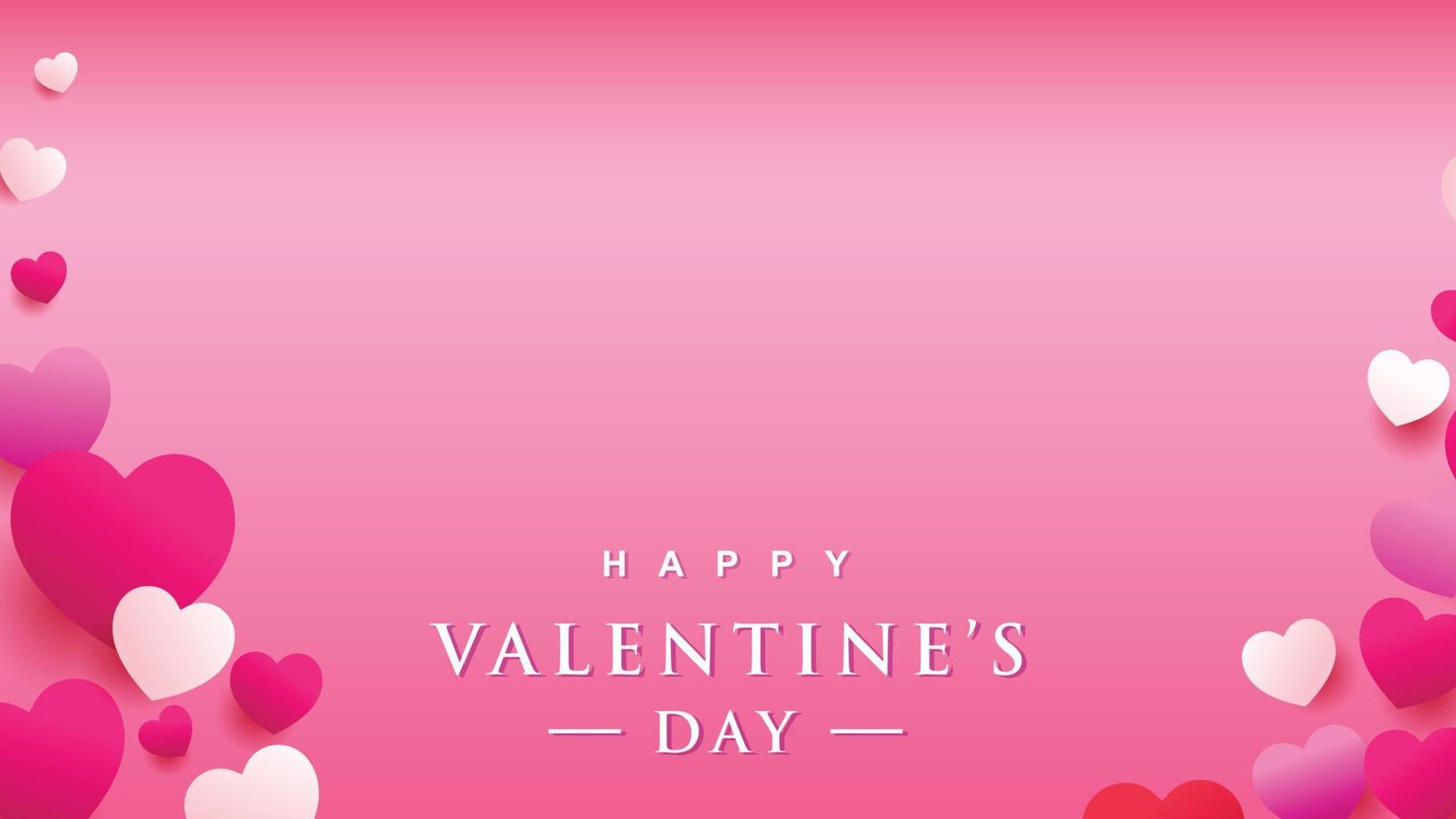 feliz día de san valentín - cartel del 14 de febrero. fondo feliz día de san valentín. diseño vectorial de la tarjeta de felicitación del día de san valentín. fondo de feliz día de san valentín. fondo de amor. vector