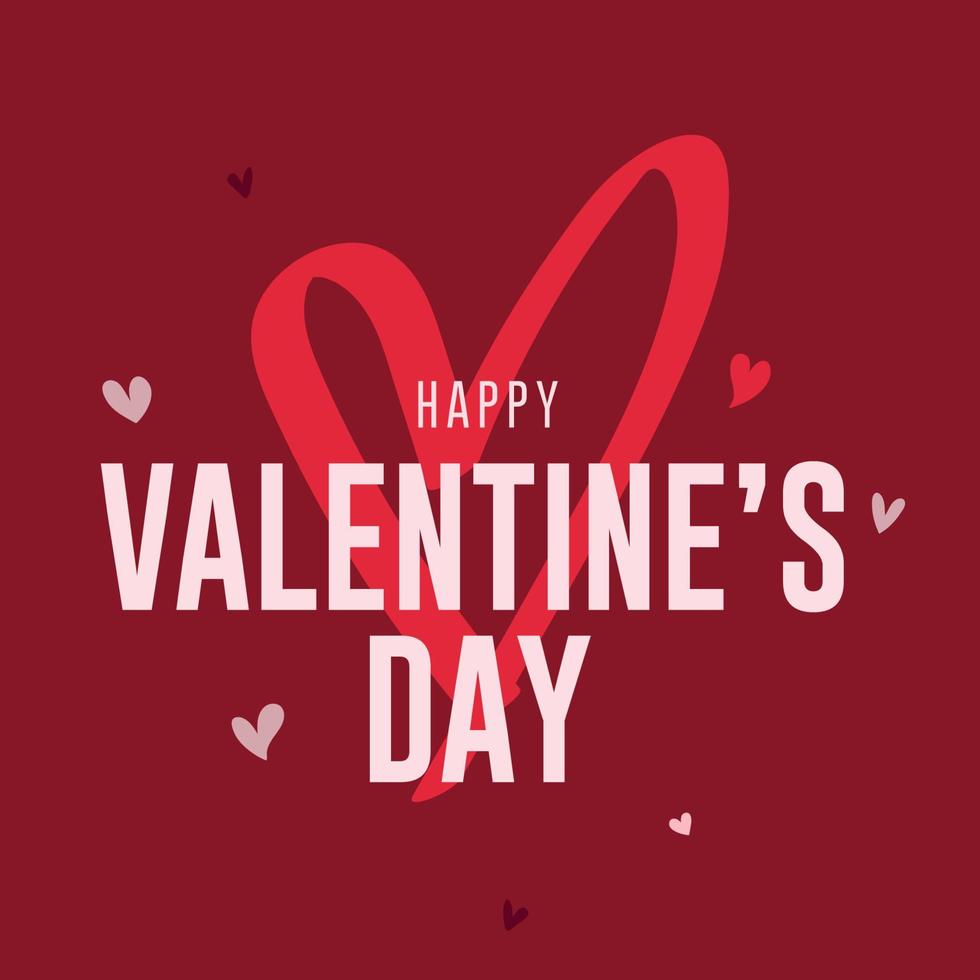 Valentine promotional red banner with heart in the middle vector
