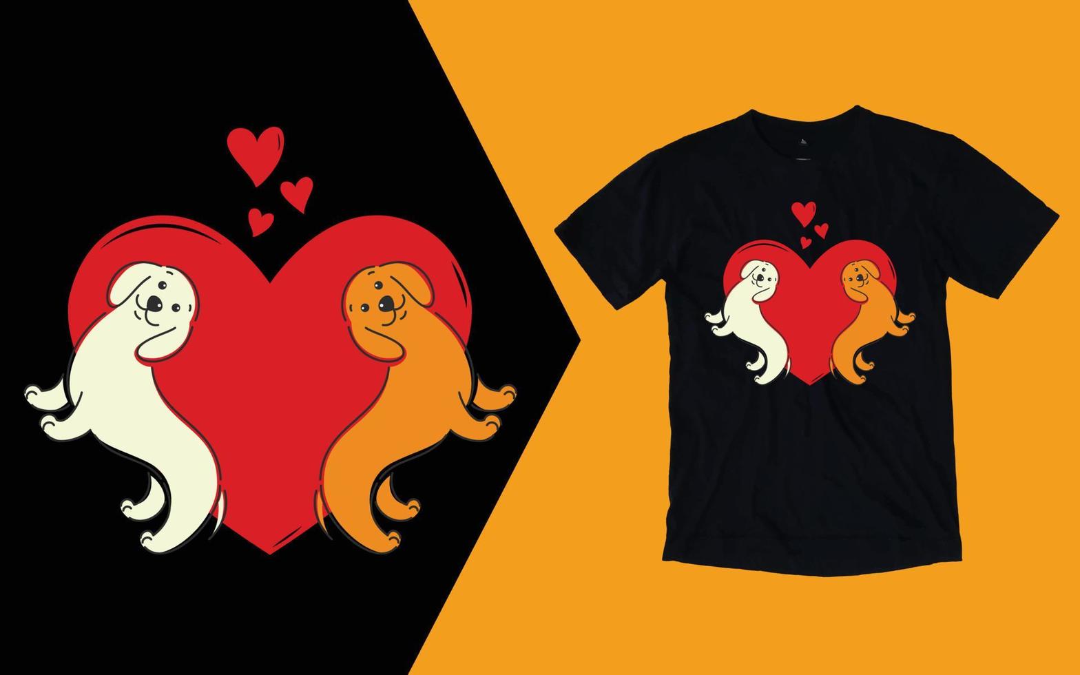 Dachshund Valentines Day T shirt vector