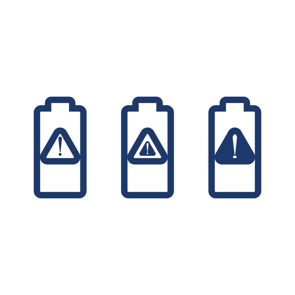 conjunto de iconos de logotipo de batería de alimentación plantilla de diseño de ilustración vectorial.icono de vector de carga de batería.alimentación de batería y logotipo de rayo relámpago