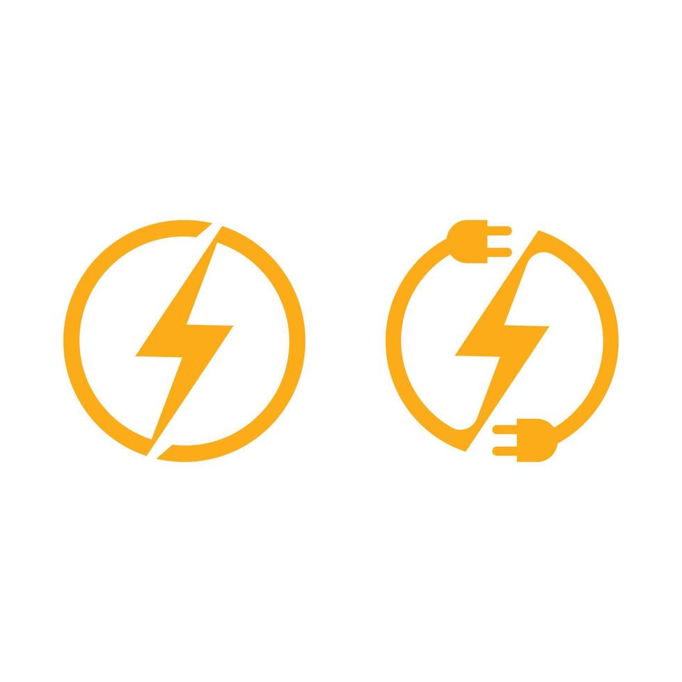 flash and Power icon Vector Illustration set