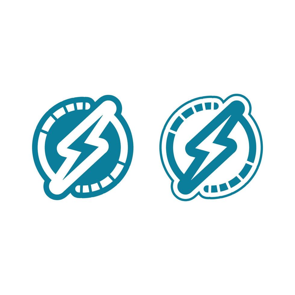 flash and Power icon Vector Illustration set