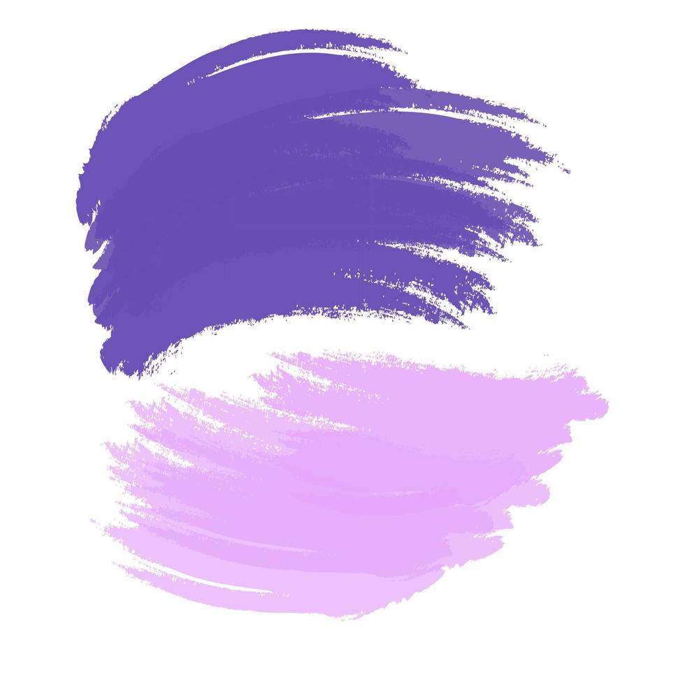 Colorful brush strokes in trendy purple and violet shades. Suitable for lettering or inscription. vector