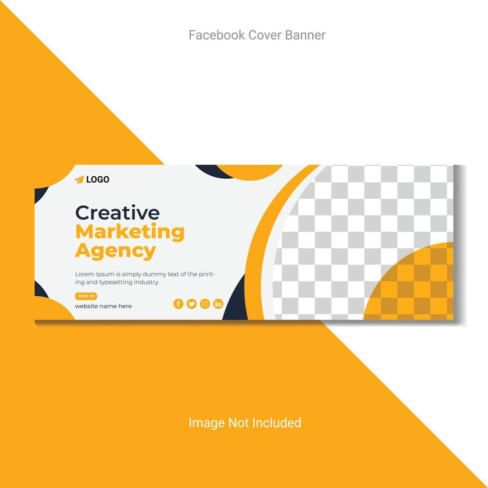 Digital Marketing Facebook Cover Template vector