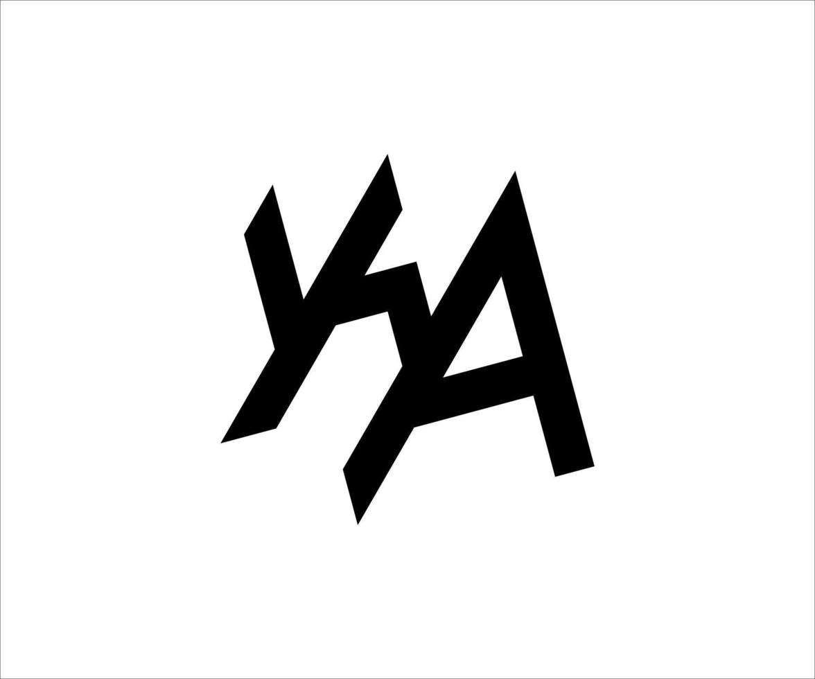 YWA creative logo design.  Creative YWA Logo Design. YWA creative initials letter logo concept. vector