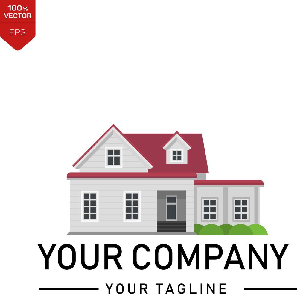 Vector real estate home logo design template