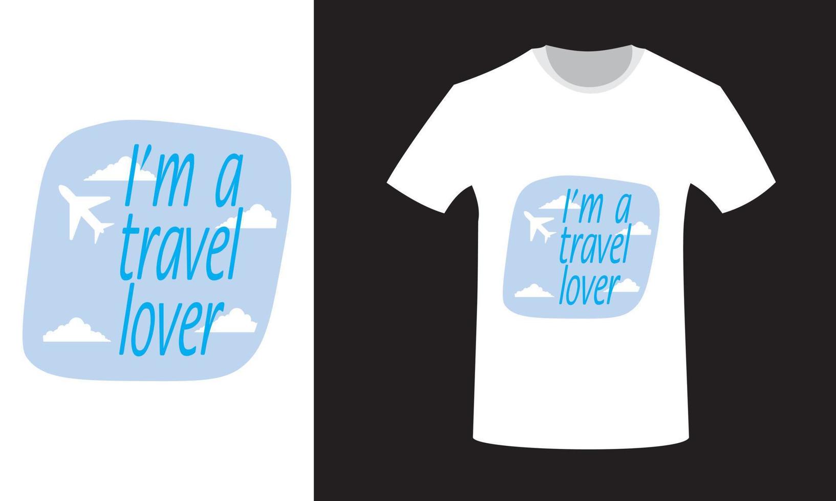 camiseta para viajar, camisas de viaje vector