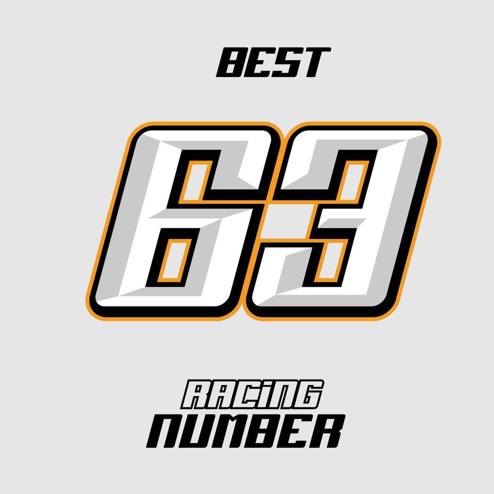 Vector Racing Number Template 63