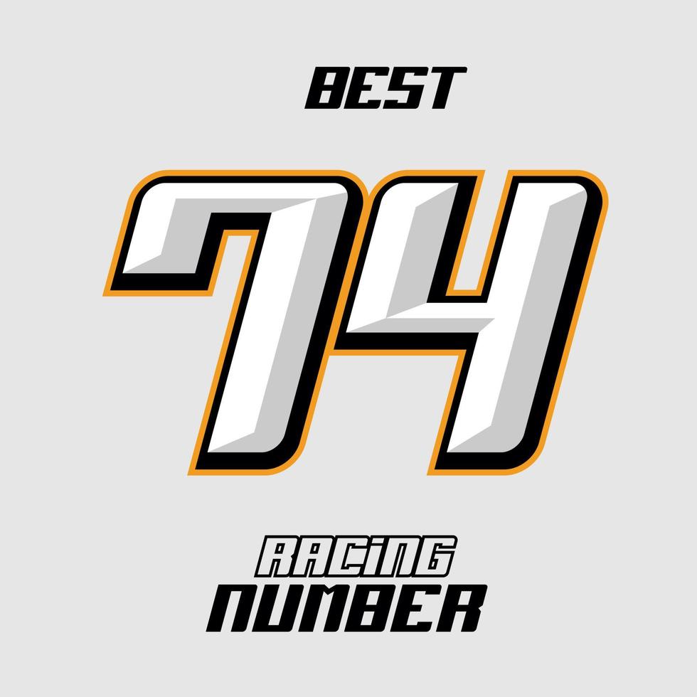 Vector Racing Number Template 74