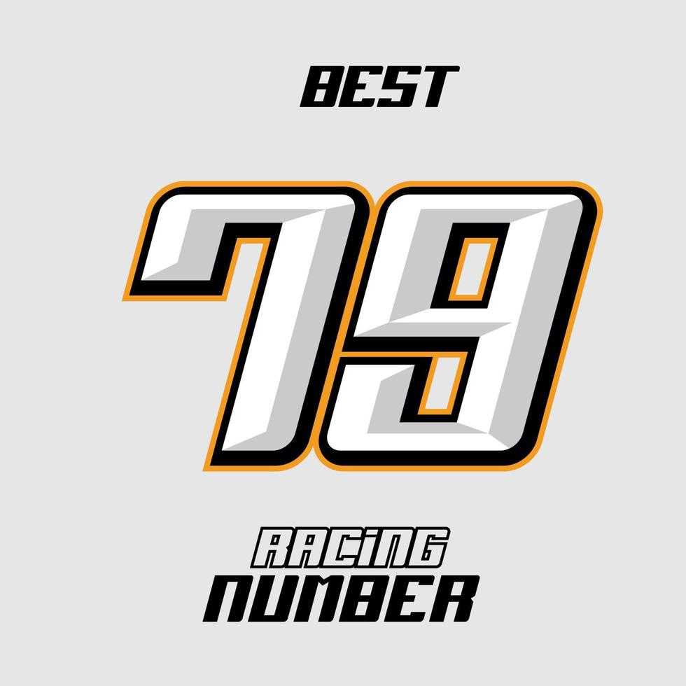 Vector Racing Number Template 79