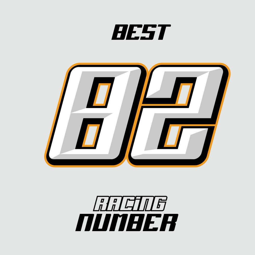 Vector Racing Number Template 82