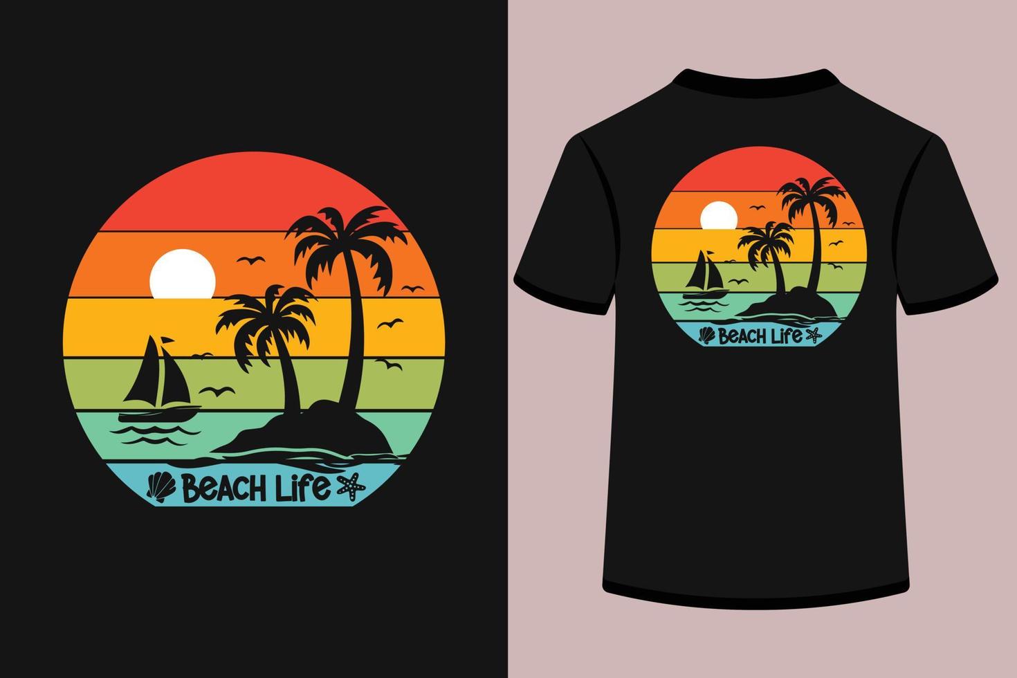 Beach life design vector