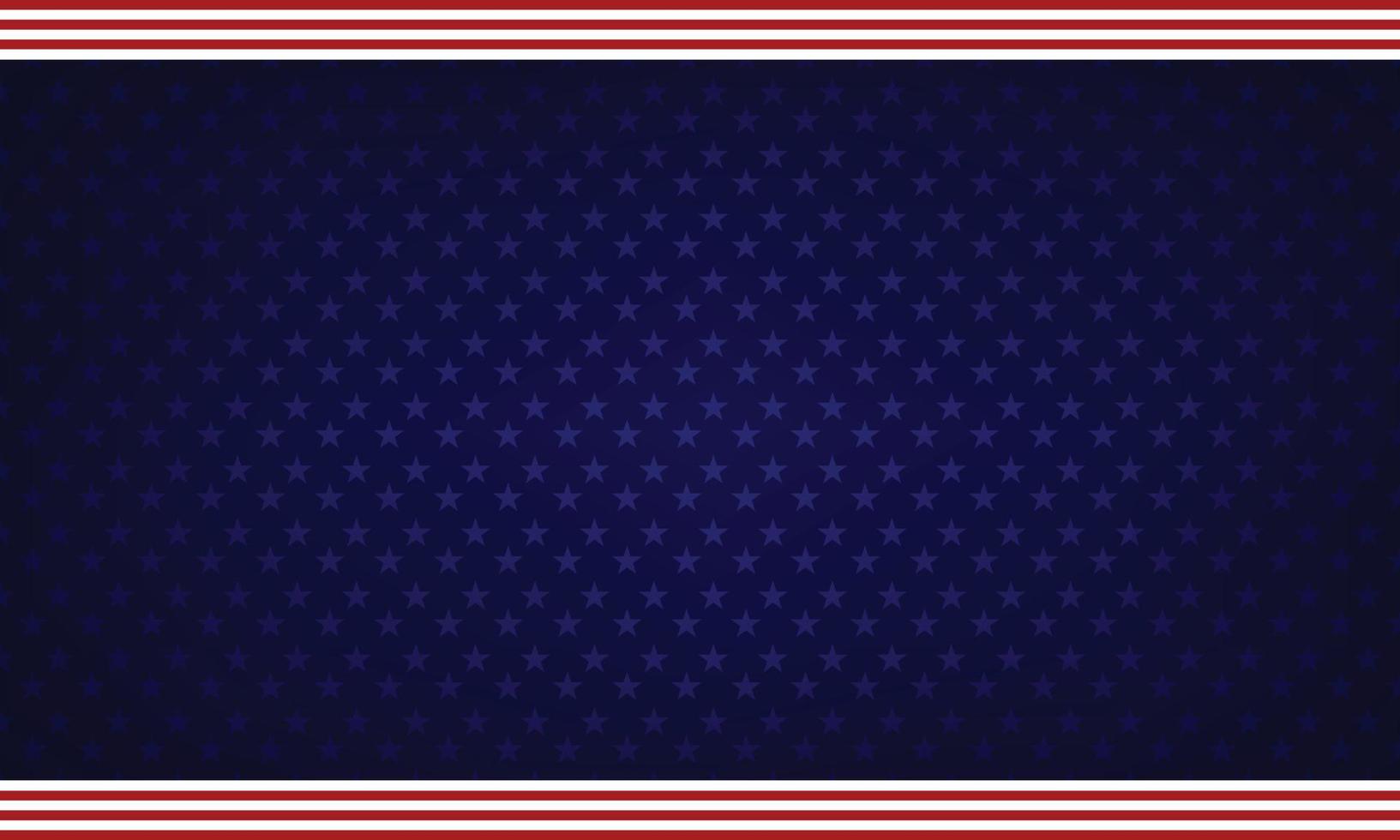 Modern United States Flag Style Patriotic Background Design with Stars and Lines vector