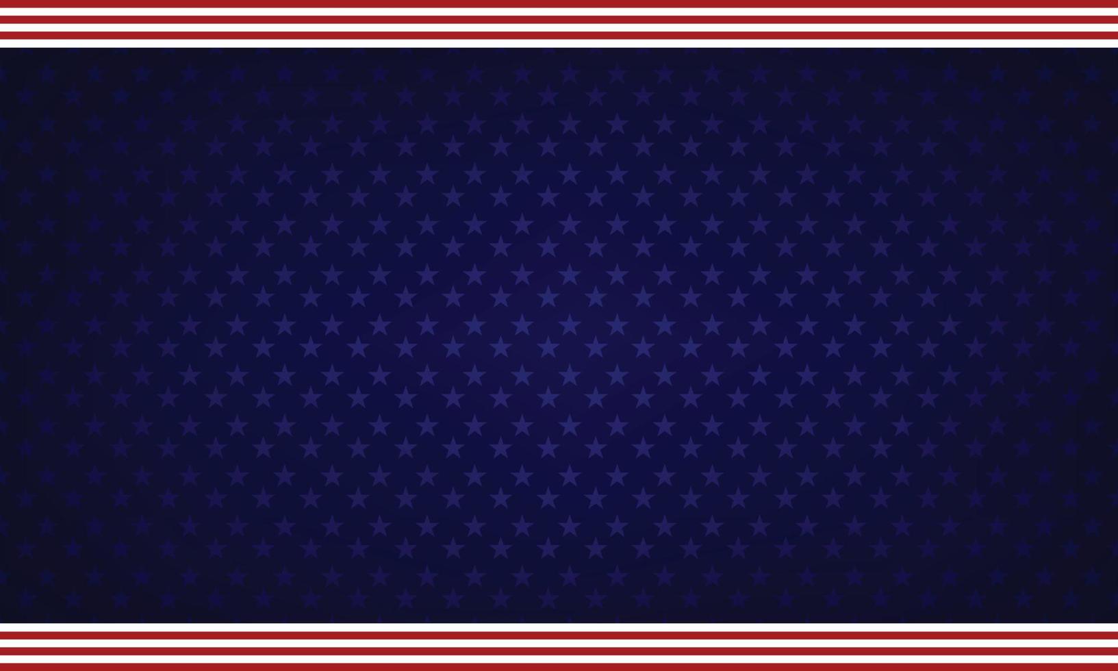 diseño de fondo patriótico de estilo de bandera de estados unidos moderno con estrellas y líneas vector