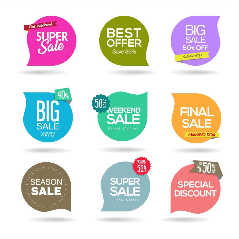 Sale stickers and tags collection vector illustration