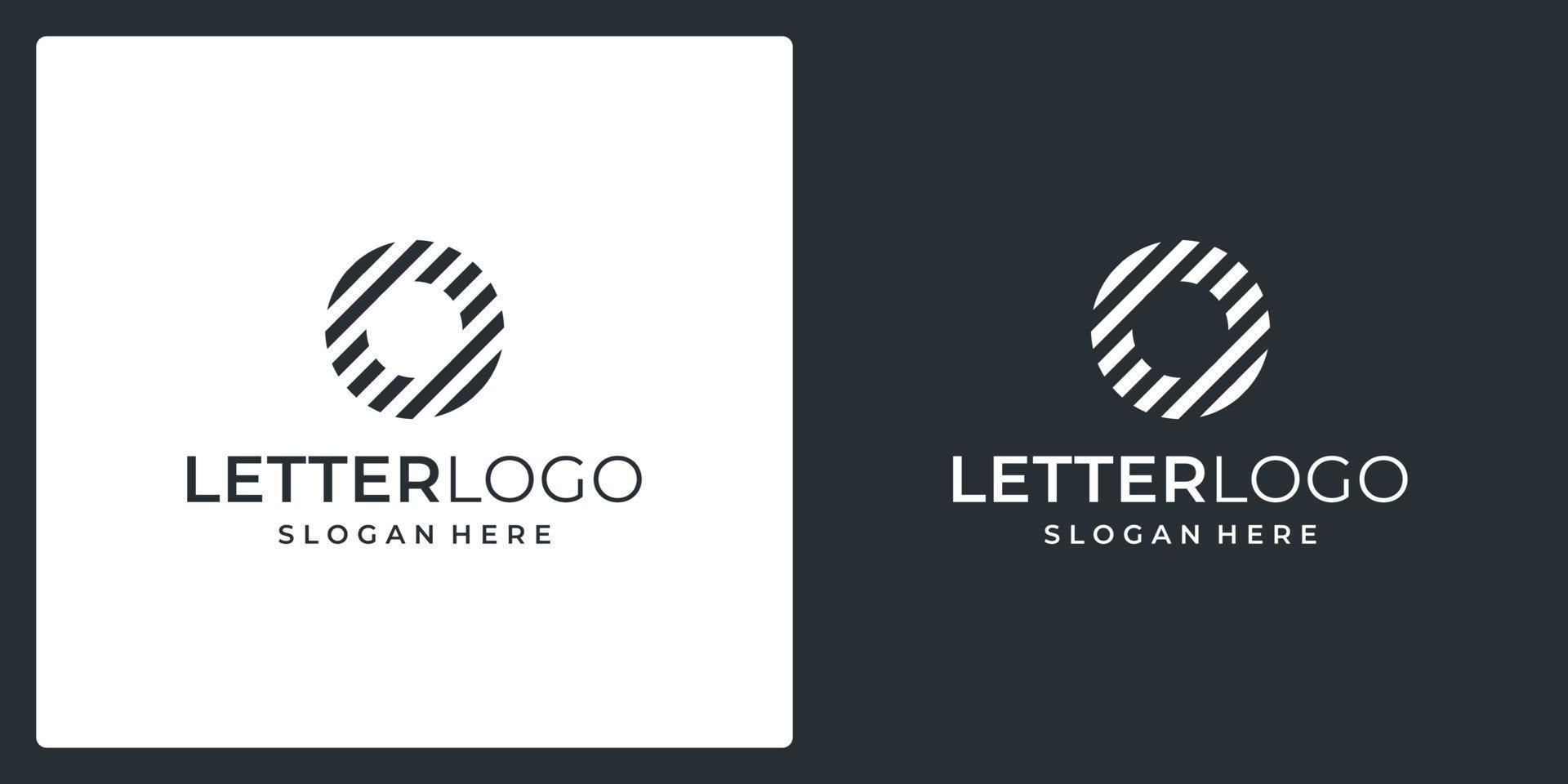 letras del alfabeto logotipo inicial del monograma o con modelos de línea. vector premium