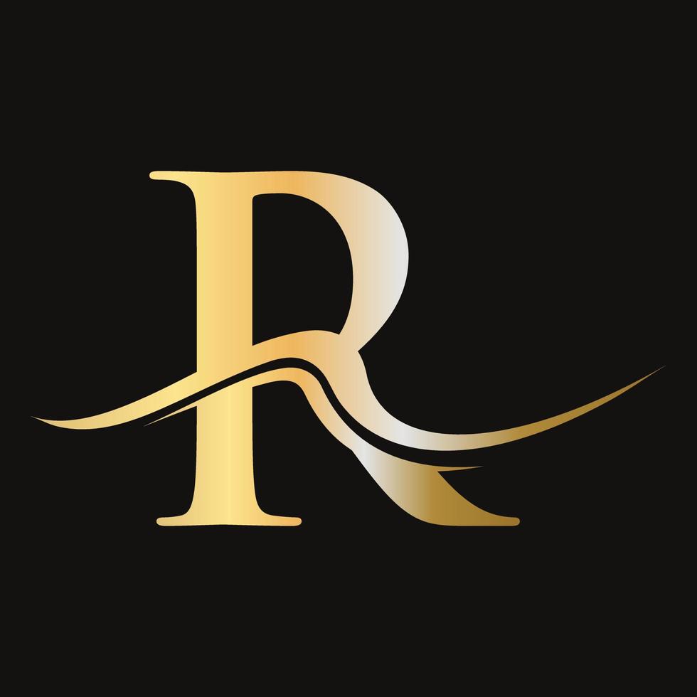 Letter R Logo Design Template Luxury and Elegant Design vector