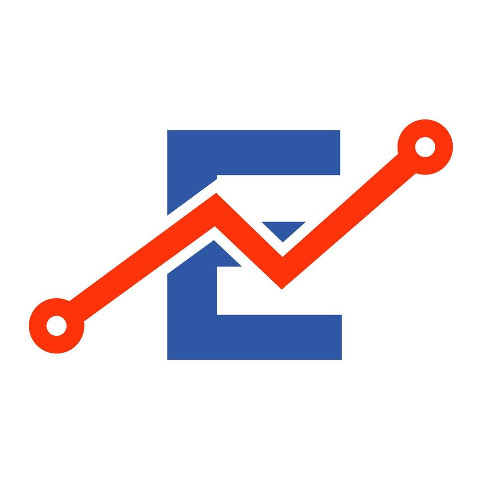 Digital Letter E Technology Icon Logo Design. Business, Investment, Financial Logo vector