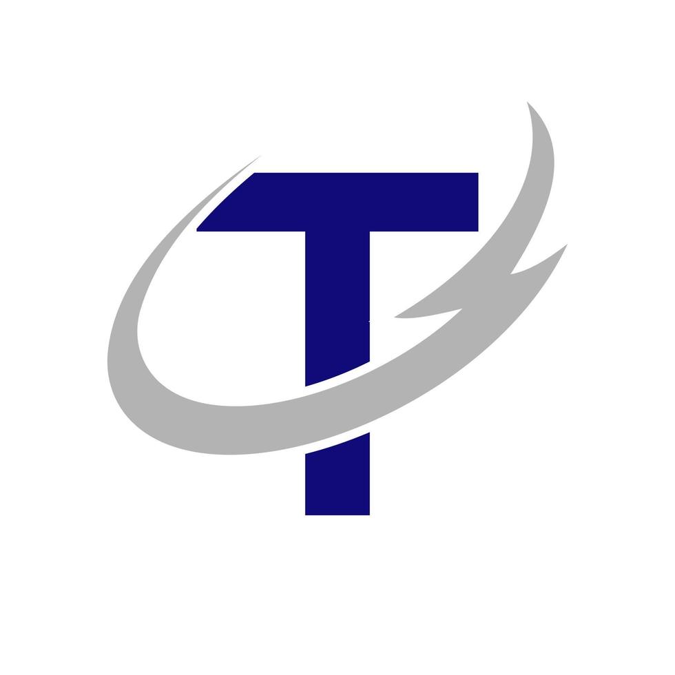 plantilla de vector de diseño de logotipo de letra t