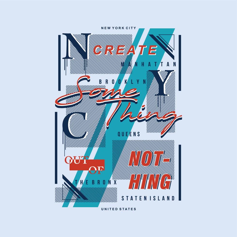 create somethingout of nothing text frame graphic vector print