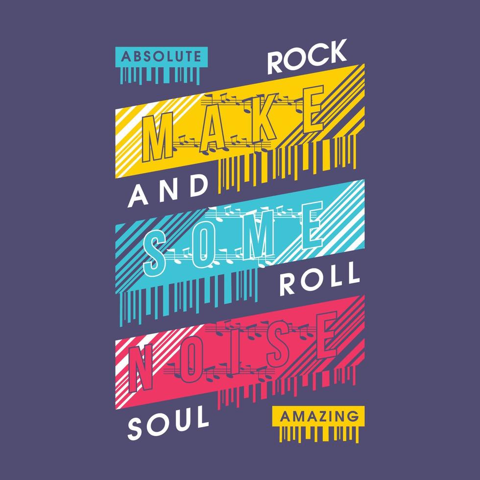 letras música rock and roll música símbolo resumen diseño gráfico camiseta vector impresión