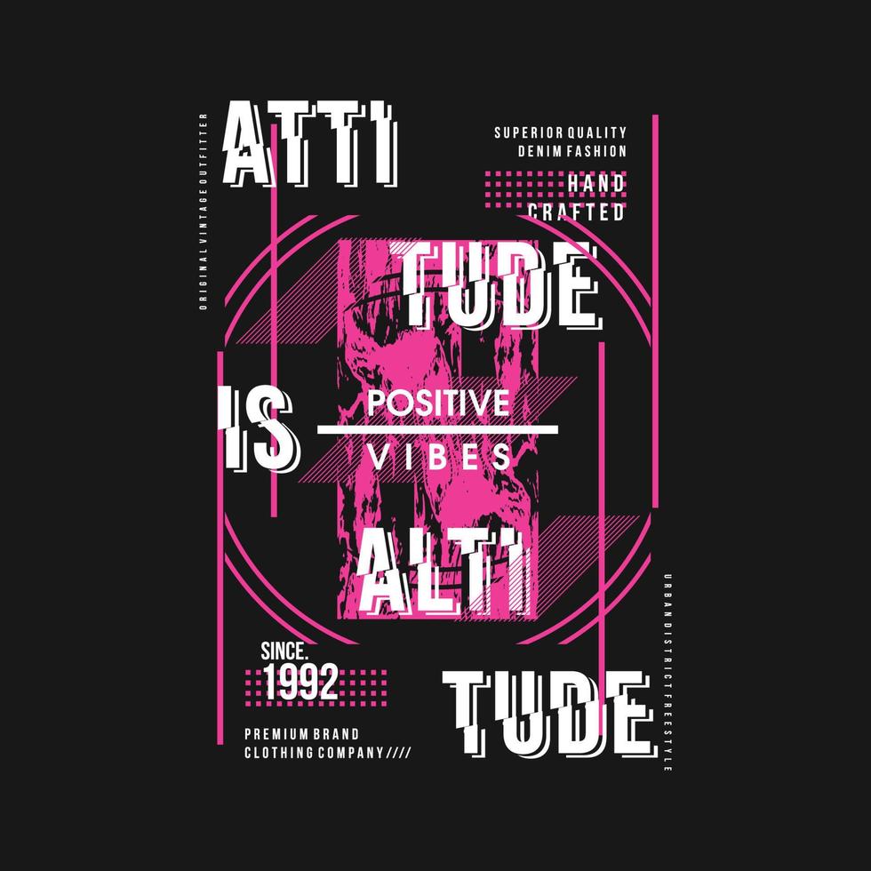 attitude is altitude abstract text frame graphic typography vector print