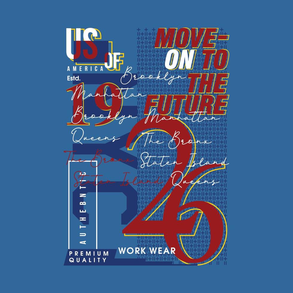 move on to the future lettering graphic typography vector print