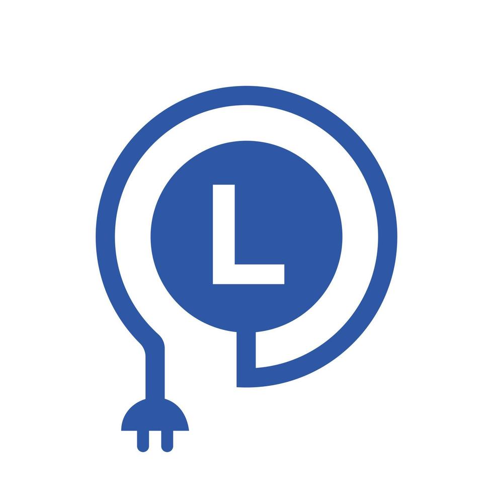 Letter L Electric Logo vector