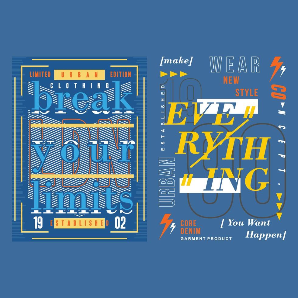 set of slogan text frame graphic typographyvector print vector