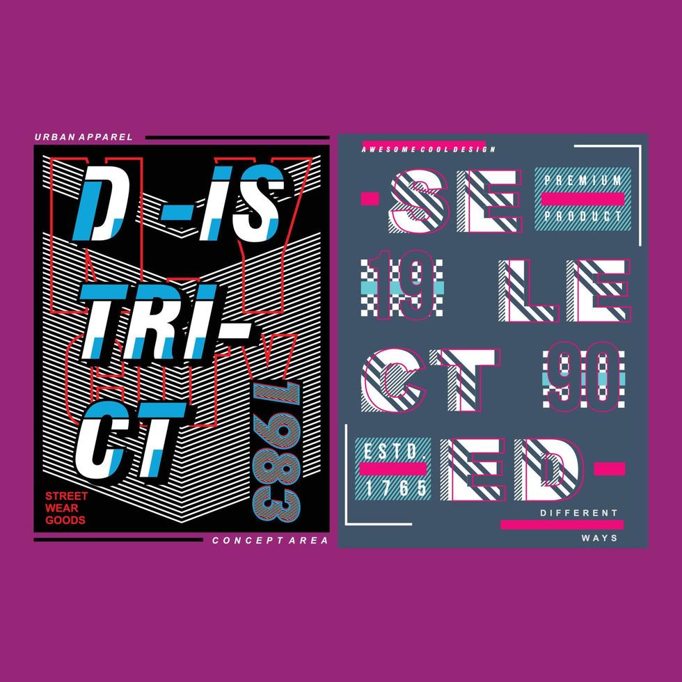 set of slogan text frame graphic typographyvector print vector