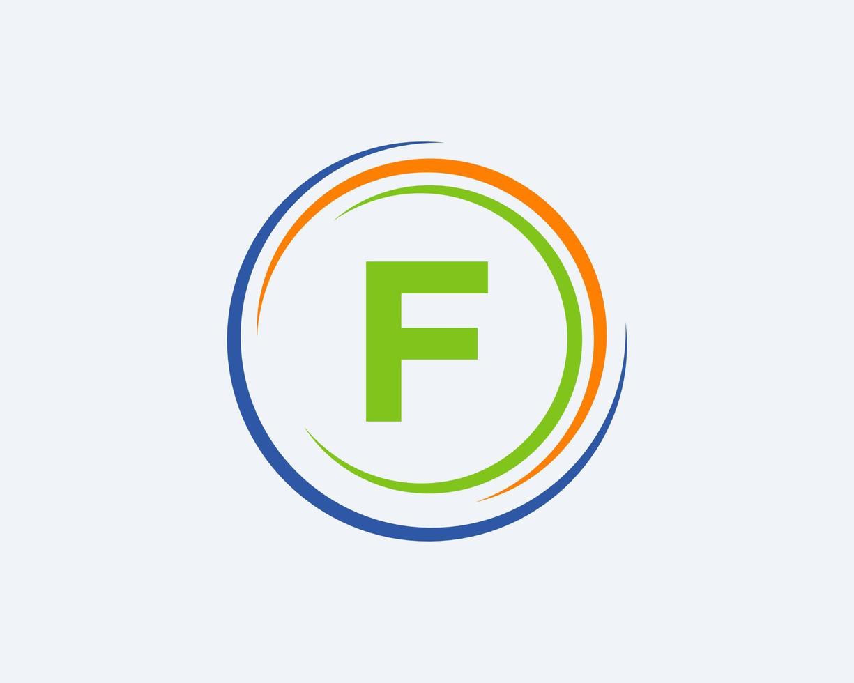 plantilla de logotipo de empresa de letra f inicial vector