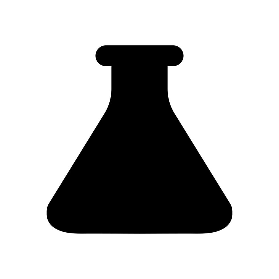 Laboratory flask sign.Test tube vector icon flat style