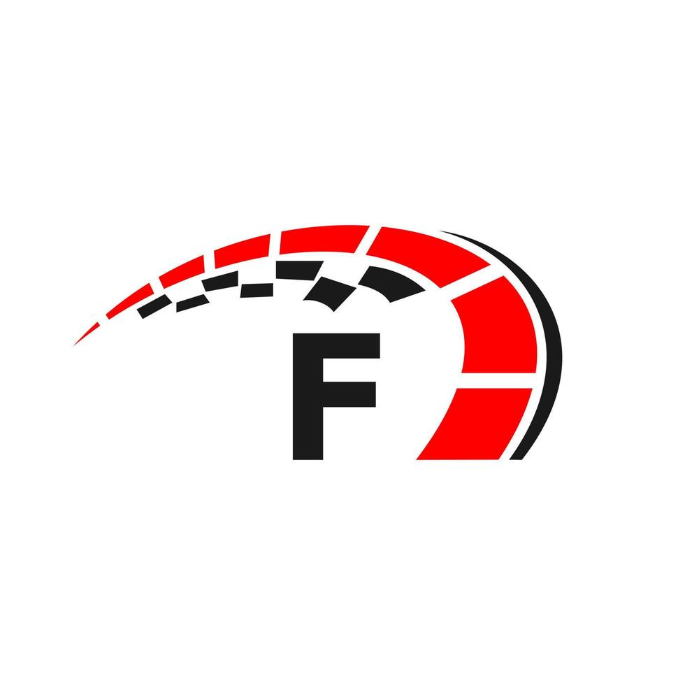 Letter F Car Automotive Template For Cars Service and Cars Repair vector