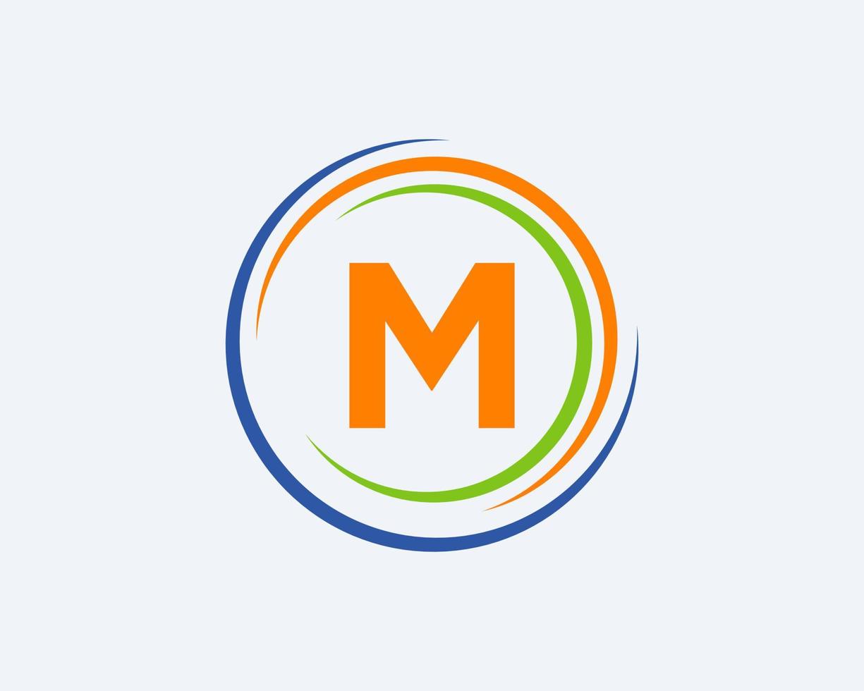 Initial M Letter Business Logo Template vector