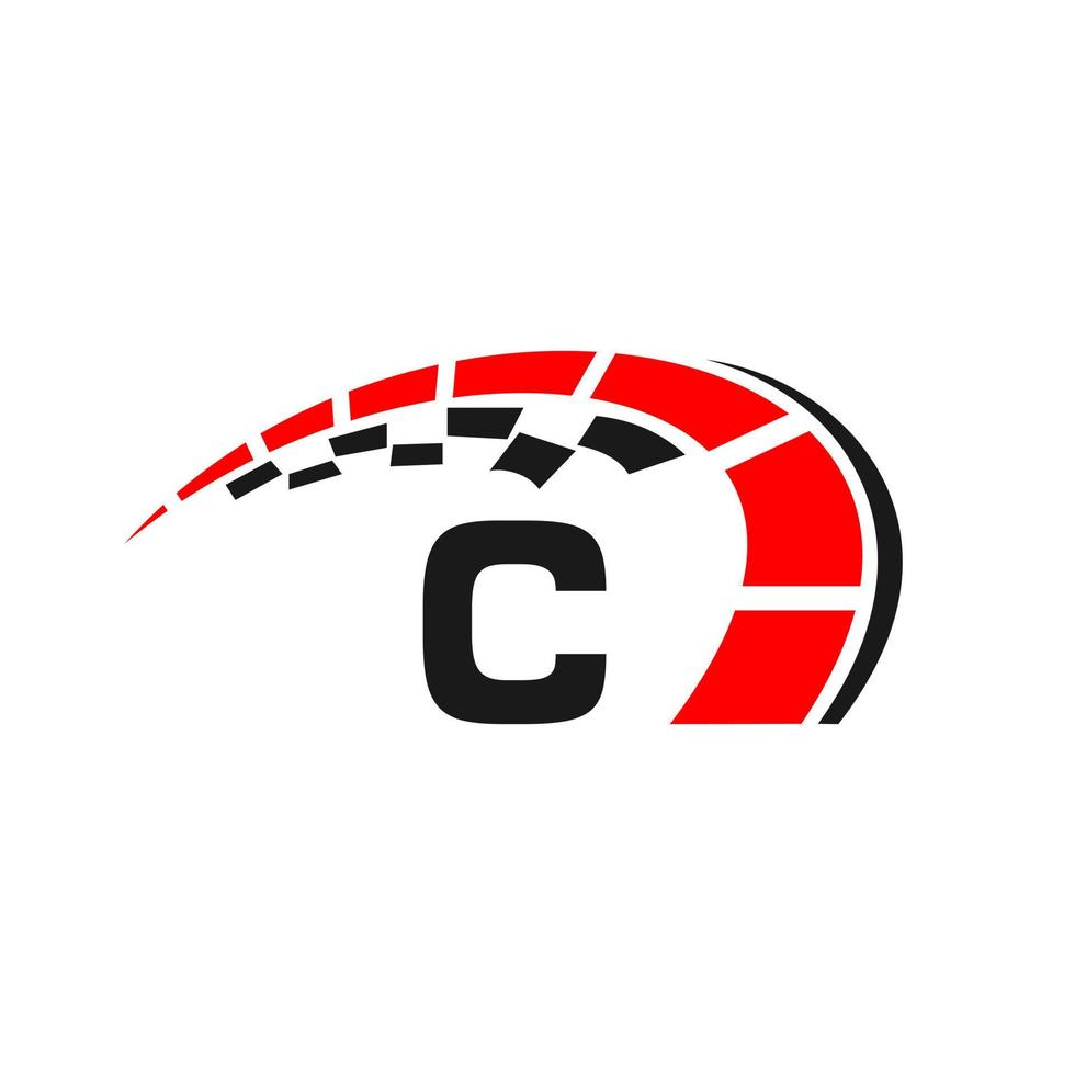 Letter C Car Automotive Template For Cars Service and Cars Repair vector