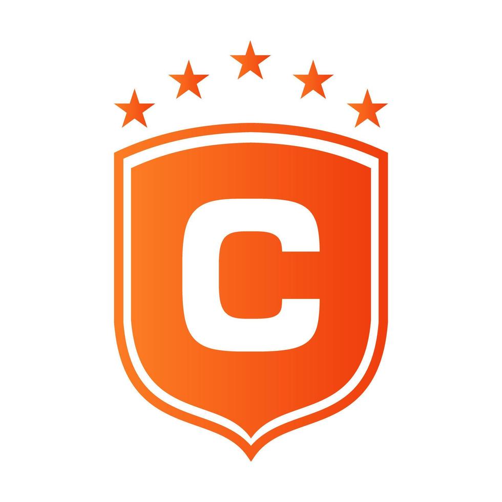 Letter C Shield Logo Security Protection Symbol Sign Design vector