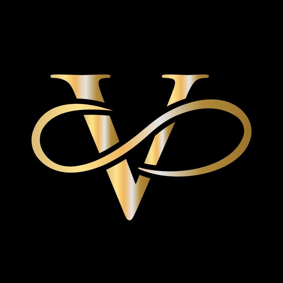 Beauty Letter V Logo Design Creative Modern Typography Vector Template