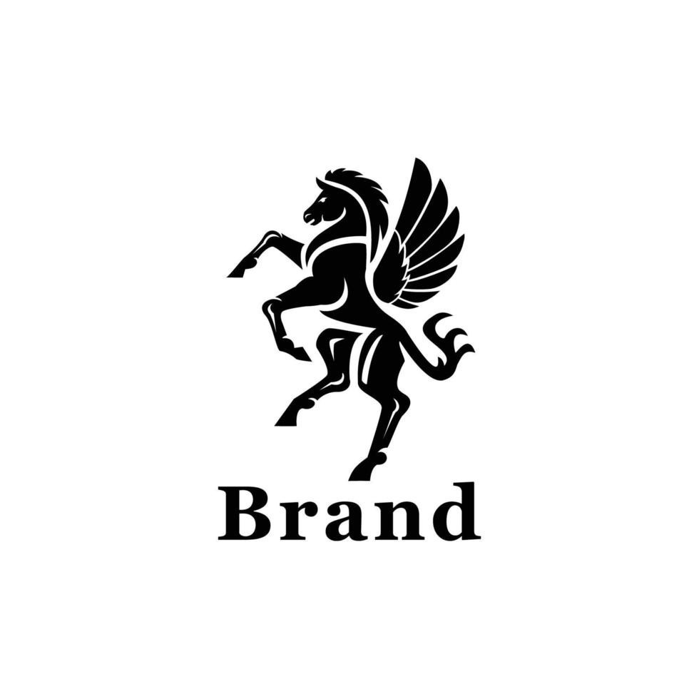 caballo pegaso logotipos vector