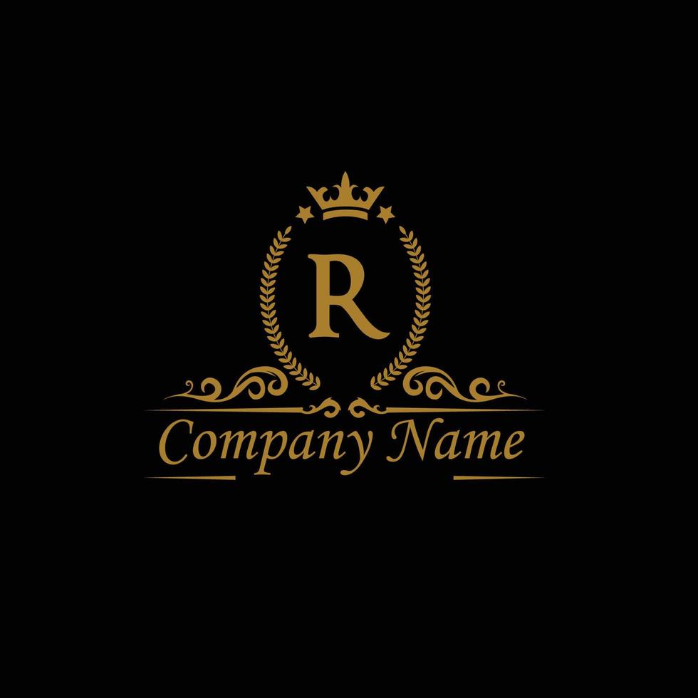 logotipo de la letra real r vector