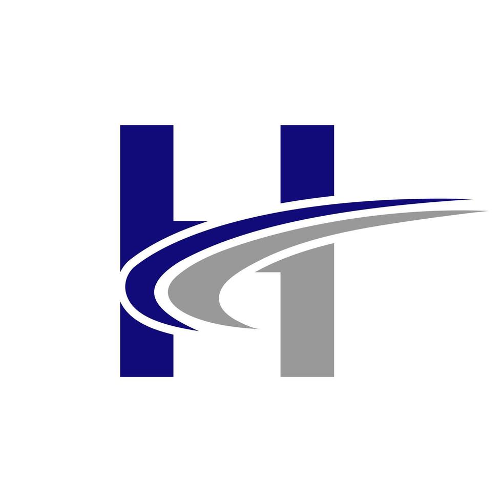 diseño de logotipo de letra h para negocios de marketing y finanzas vector