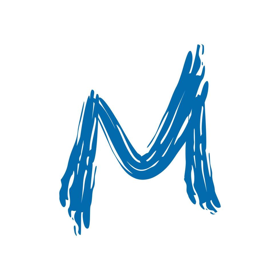 Initial M Splash Water Logo vector