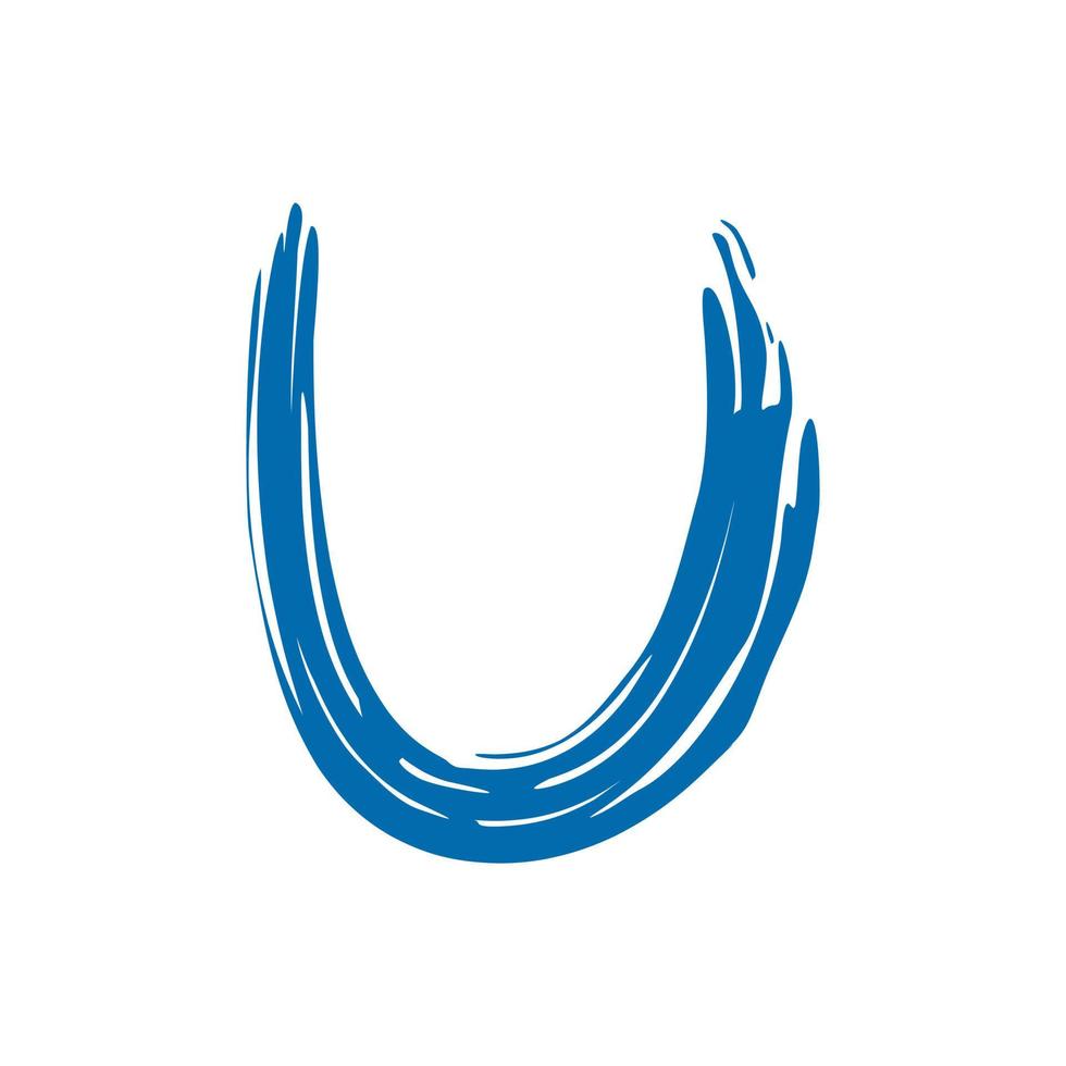 Initial U Splash Water Logo vector