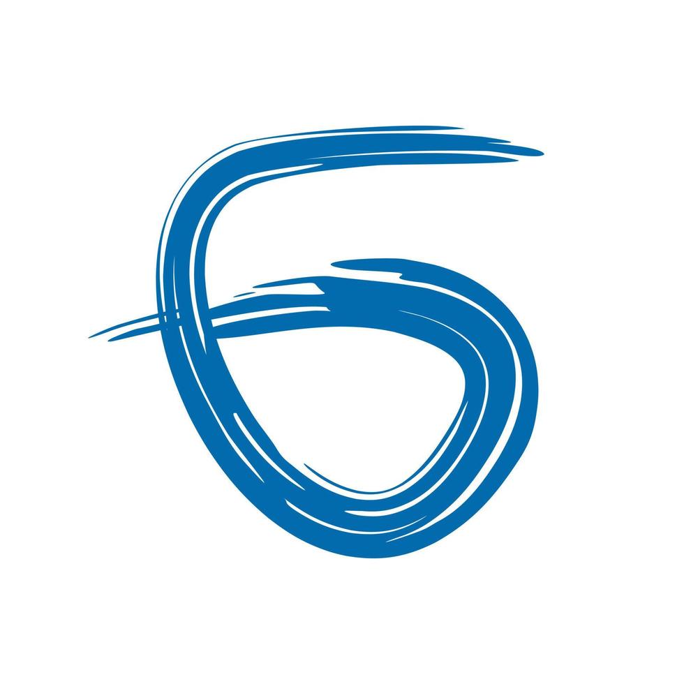 logotipo inicial de agua salpicada de g vector