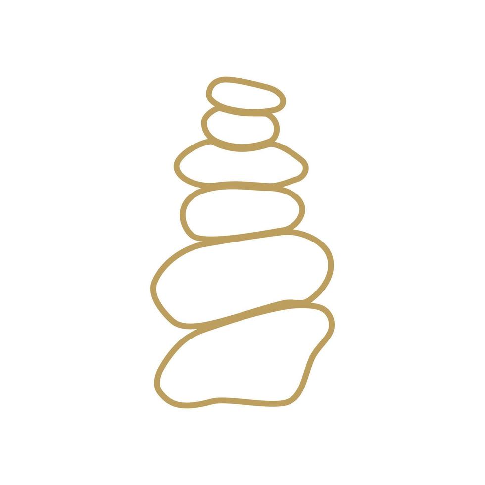 Gold Rock Balance Logo vector