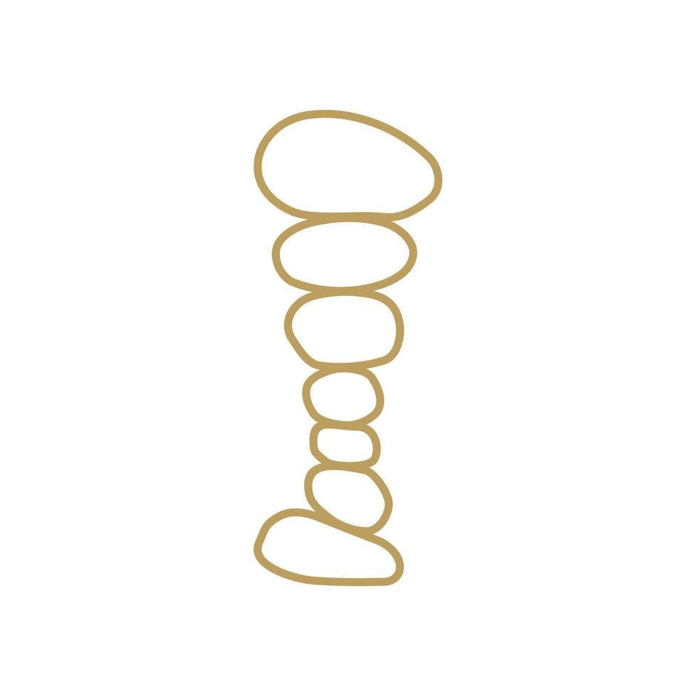 Gold Rock Balance Logo vector