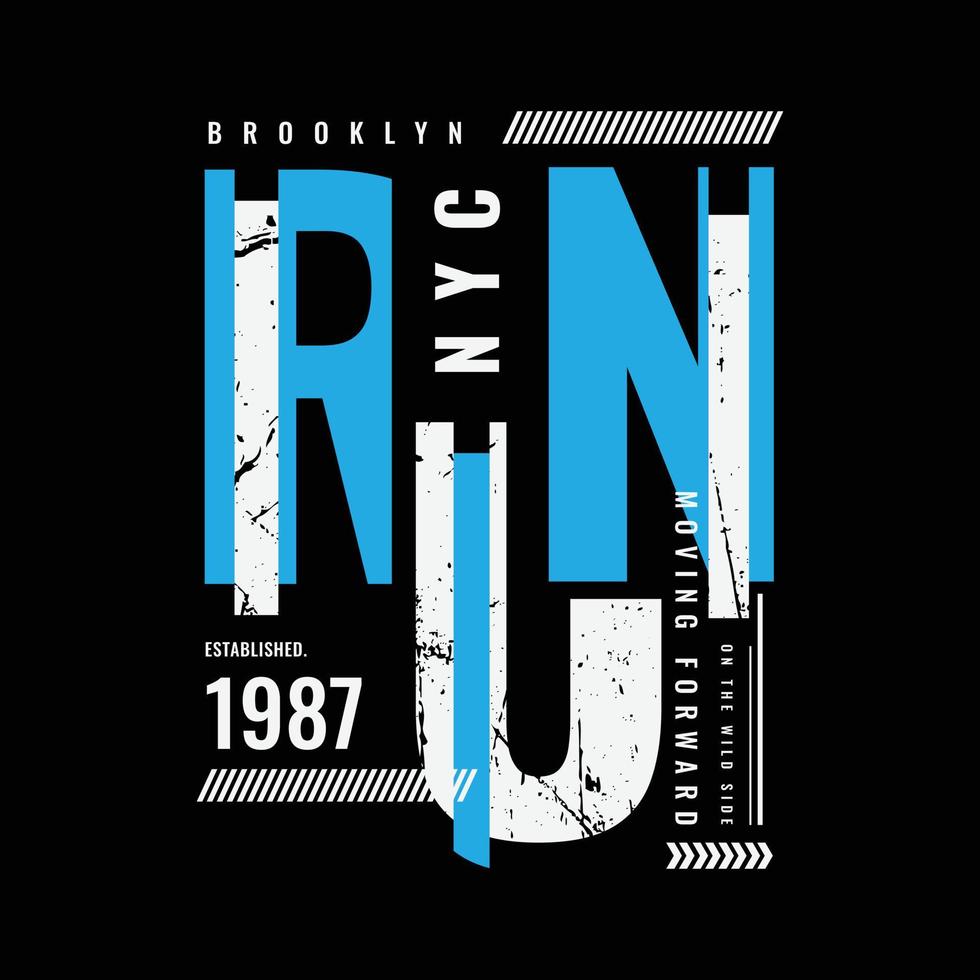 Run faster graphic t-shirt and apparel design vector